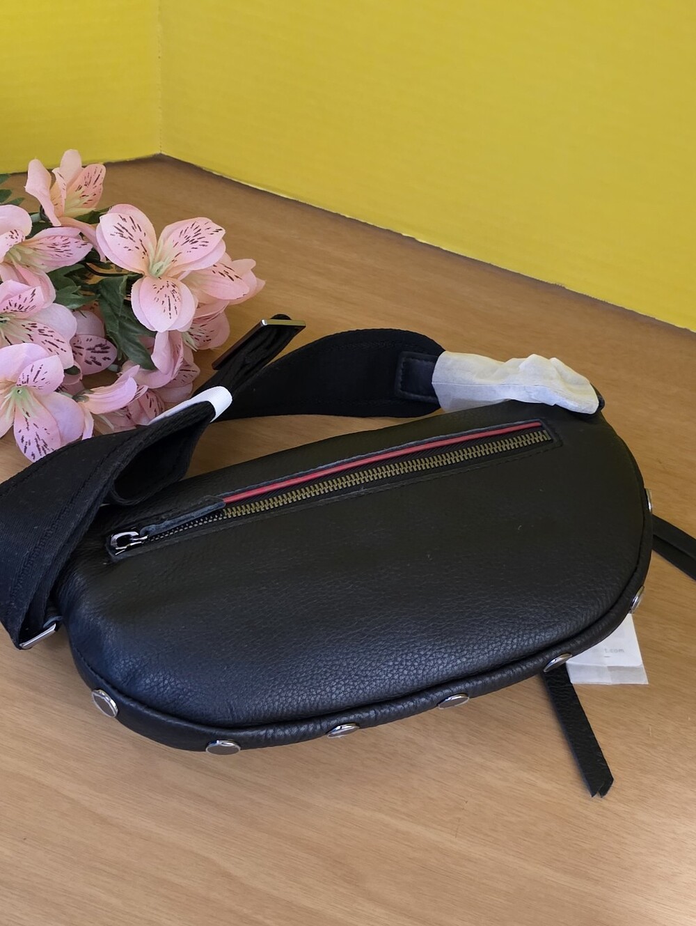 Hammitt Black Leather MD Charles Crossbody Bag - Picture 6 of 9
